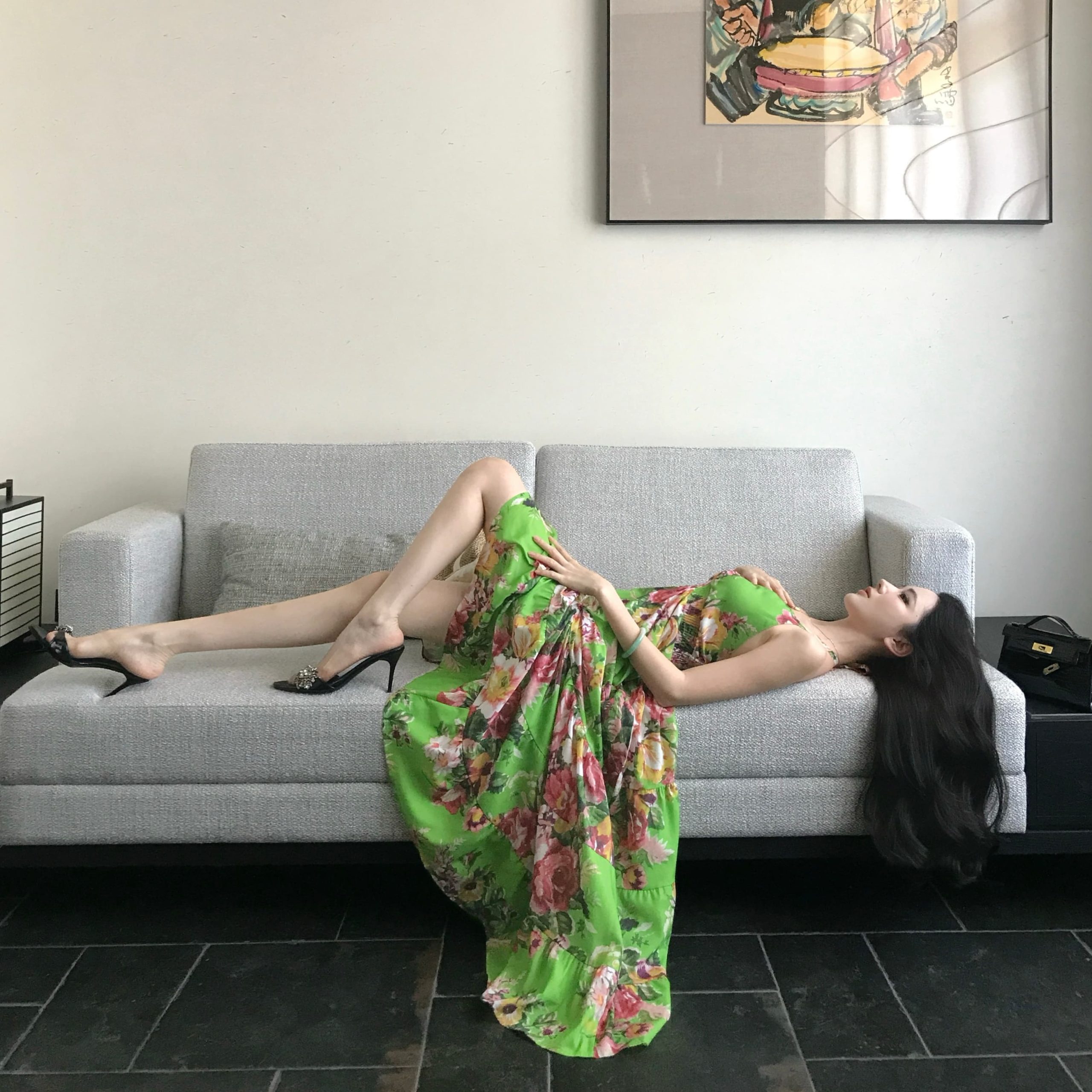 Women’s Halter Neck Dress Vintage Print Backless Long Maxi Dress for Party Beach Vacation