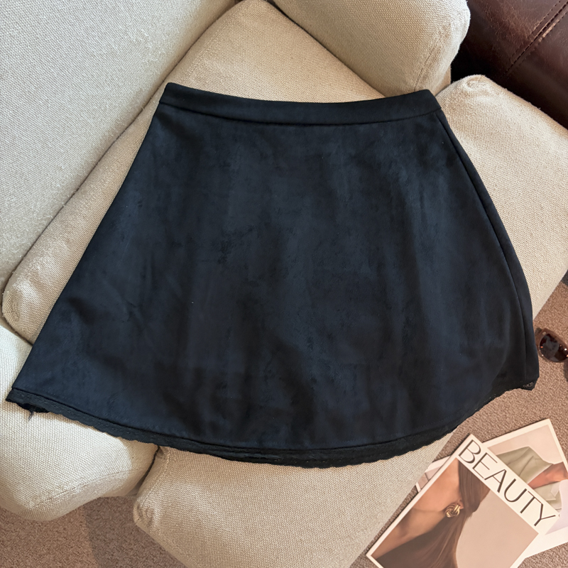 2026 Autumn Winter Faux Leather A-Line High Waist Short Skirt for Women - Image 4